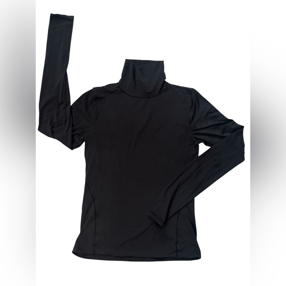 Lululemon Black Funnel Neck Long Sleeve Top Stretch Size M